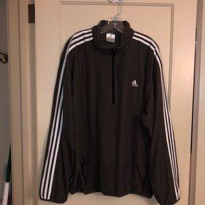 Adidas 2XL 3/4 zip men’s olive green windbreaker